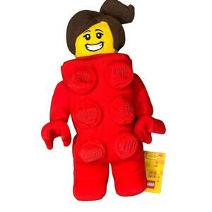 Lego Red Brick Suit Girl Plush Stuffed‎ Figure Toy Size 15 Inch New